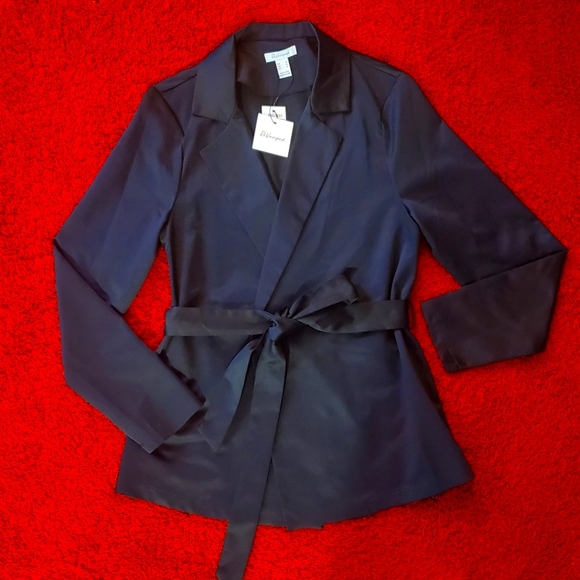 Solid Open Front Blazer - Picture 1 of 4
